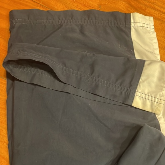 Large Nike navy blue white side stripe pockets split side athletic track pants - Picture 4 of 16